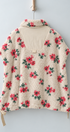 Ditsy Floral Sherpa Vest With Bow Hem Detail