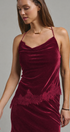Evening Lace Velvet Cami Top