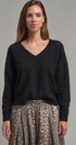 Drop Shoulder Ribbed Knit Sweater