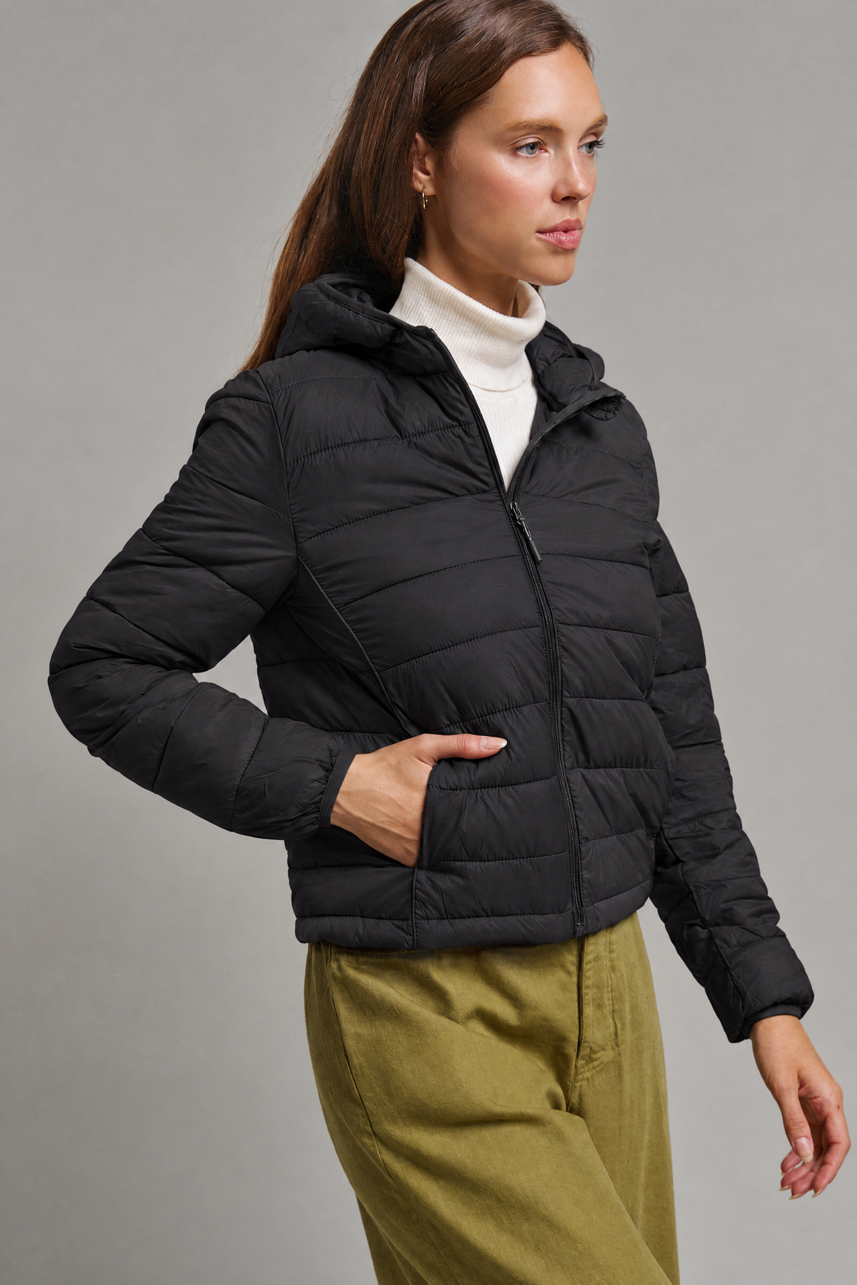 Crisp Air Hooded Puffer Jacket