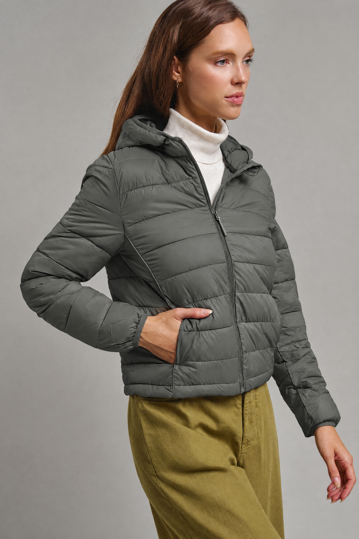 Crisp Air Hooded Puffer Jacket