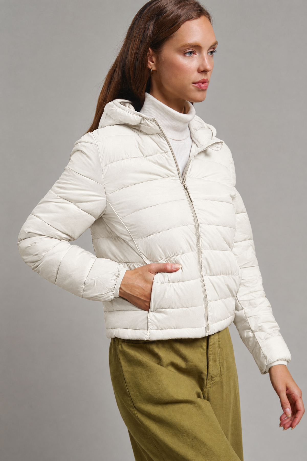 Crisp Air Hooded Puffer Jacket