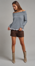 Soft Focus Off Shoulder Sweater