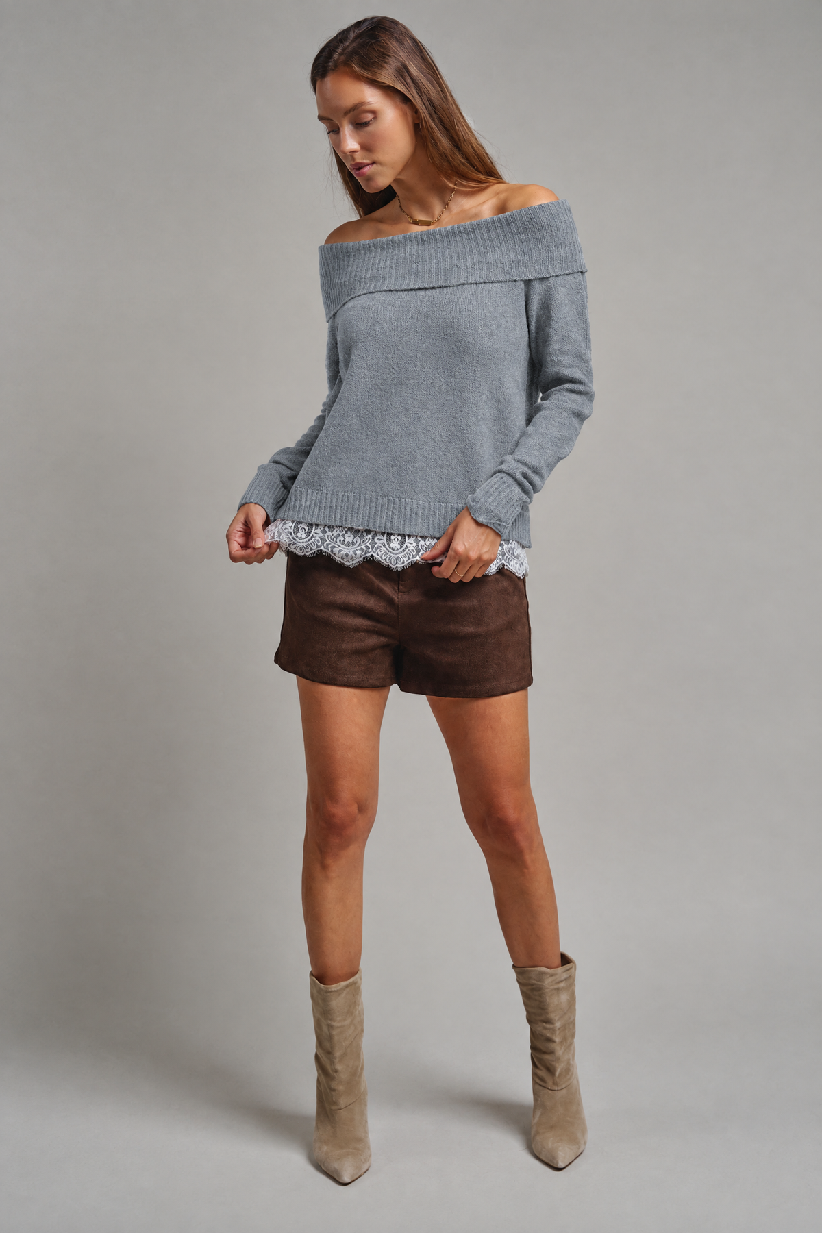 Soft Focus Off Shoulder Sweater