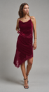 Midnight Lace Velvet Midi Skirt
