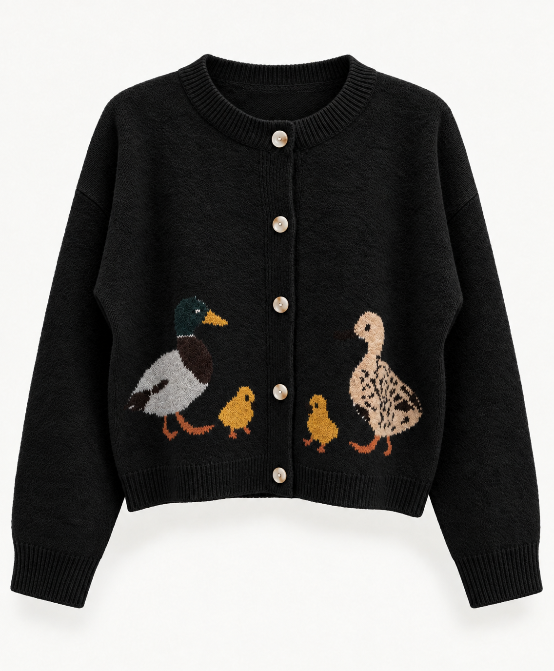 Duckling Parade Intarsia Cardigan