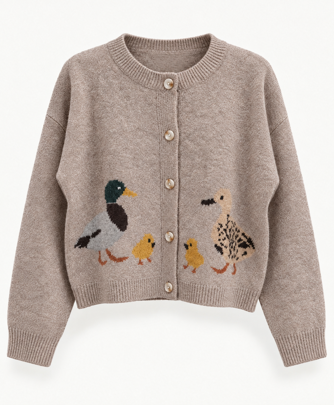 Duckling Parade Intarsia Cardigan