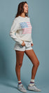 Urban Daizy Vintage Flag Graphic Relaxed Soft Knit Sweater Ivory Cardigan - Women's (TNTP4028-Ivory) – alternate view 9