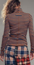 Classic Striped Long Sleeve Turtleneck Top in BLACK - Women's T-Shirts & Polos | Urban Daizy