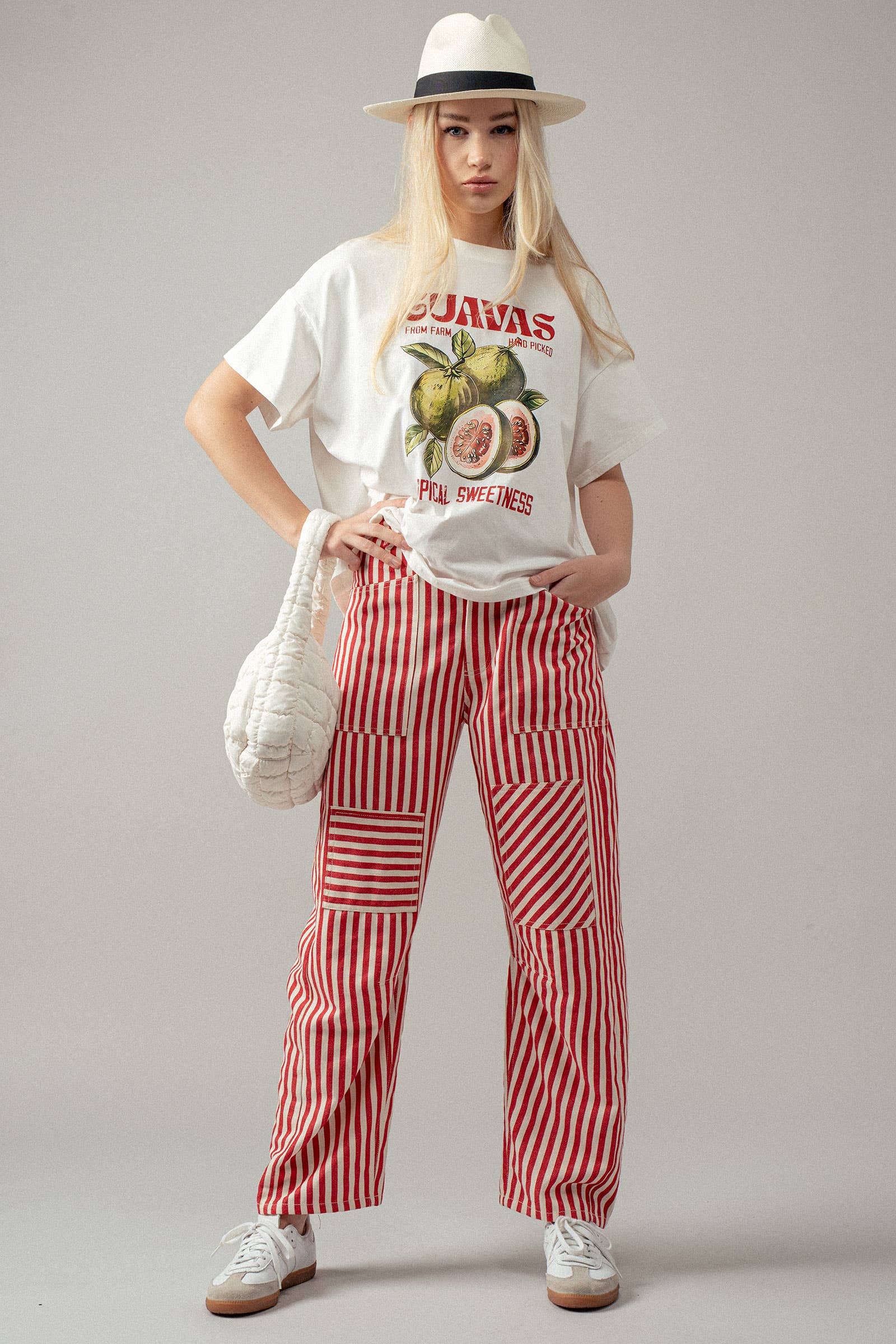 Urban Daizy Railroad Striped Patch Pocket Spring Utility Pants Blue Pants - Women's (UDZ-PT-00335) – alternate view 5