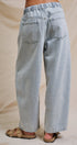 Laid-Back Light Wash Barrel Denim Pants in LT DENIM - Women's Wide Leg Jeans | Urban Daizy