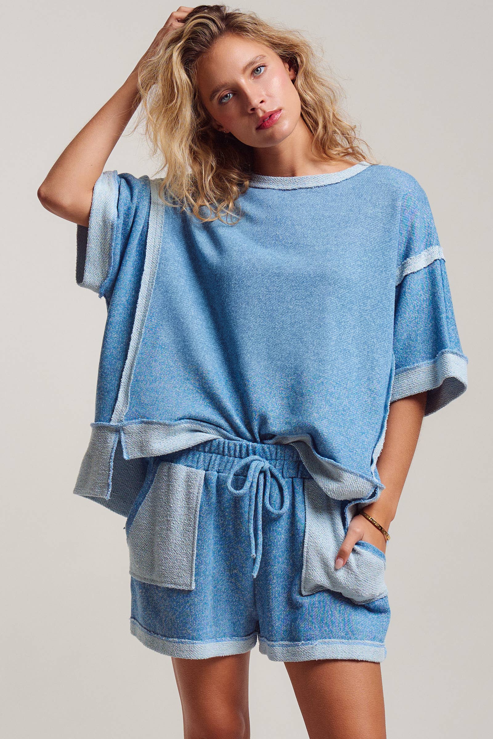 Reverse Seam Terry Two-Piece Set