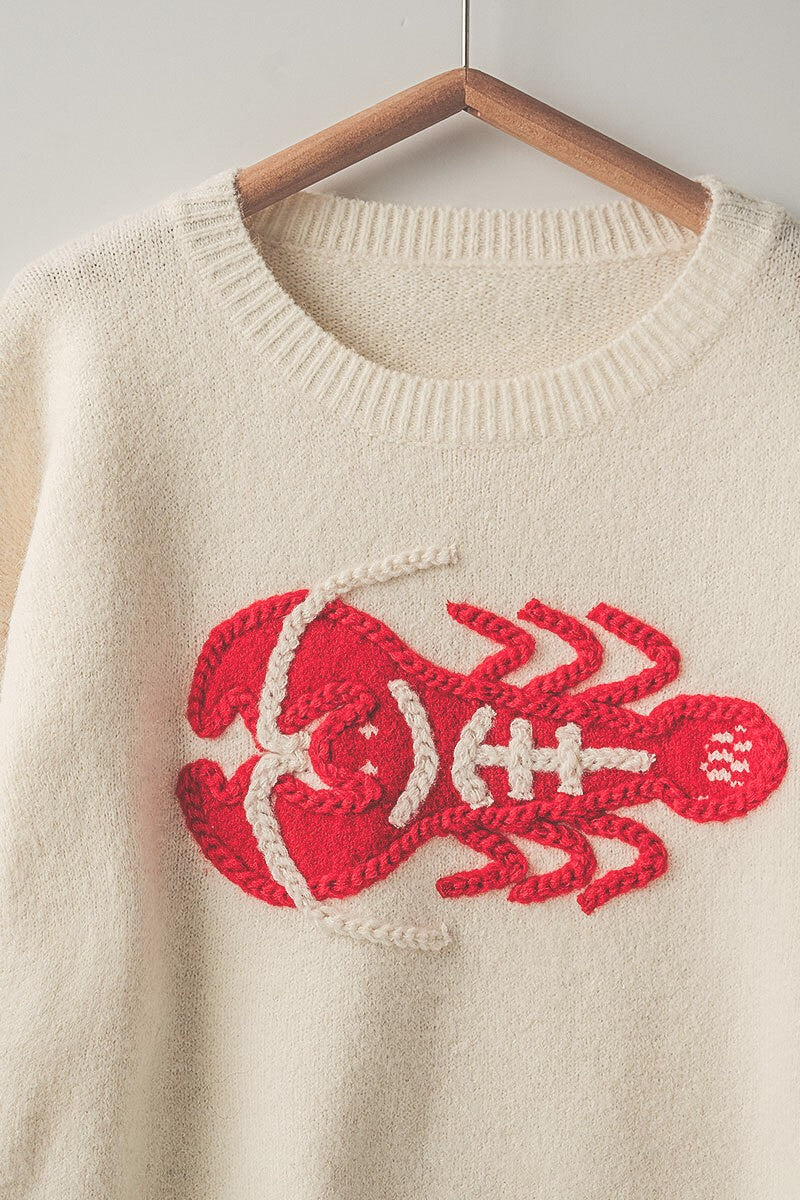 Lobster Alert Knit Sweater