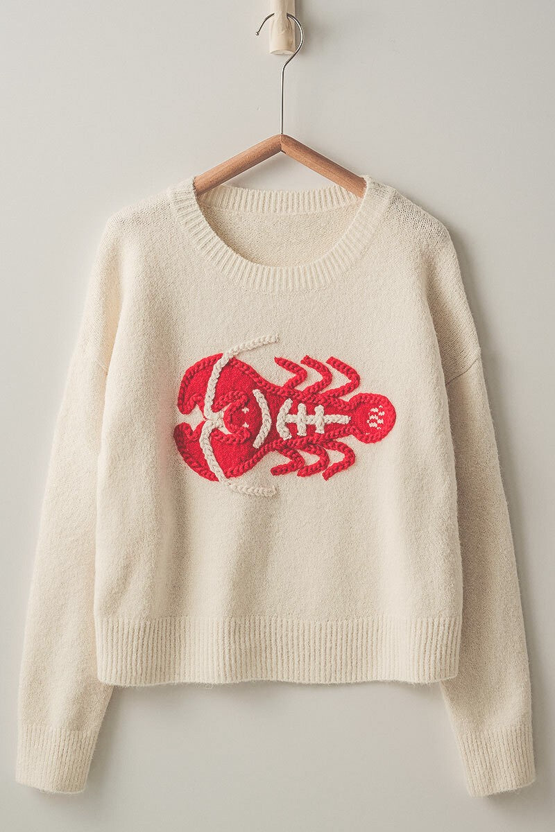 Lobster Alert Knit Sweater