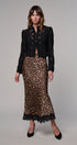 Leopard Print Lace Hem Maxi Skirt in LEOPARD - Women's Maxi Skirts | Urban Daizy