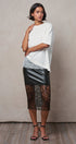 Oversized Cotton Tee with Asymmetric Lace Hem in WHITE - Women's T-Shirts & Polos | Urban Daizy