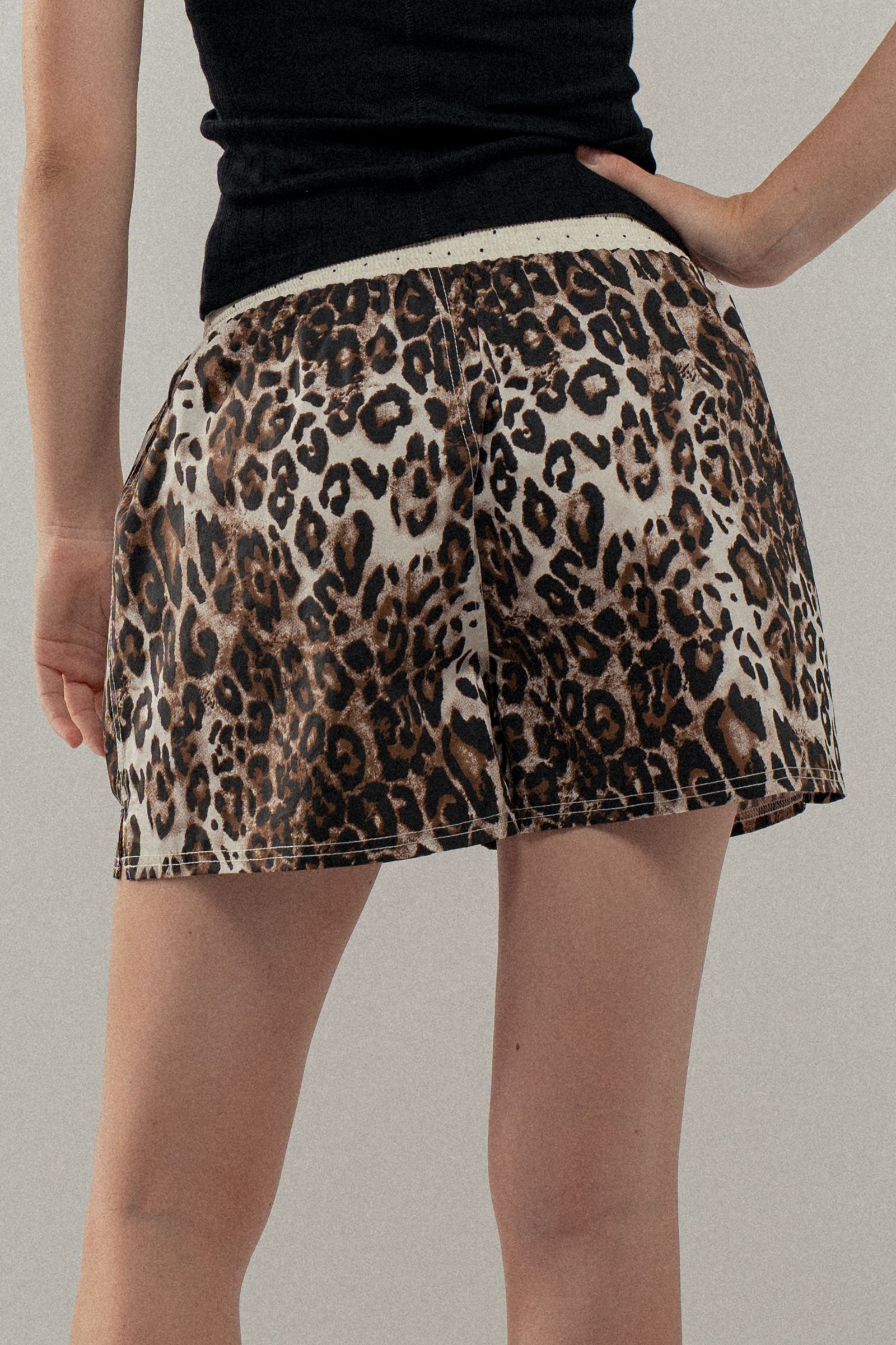 Leopard Print Lounge Shorts