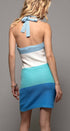 Urban Daizy Striped Halter Neck Ribbed Mini Dress Sky-Blue Dress - Women's (UDZ-DR-00140) – alternate view 5