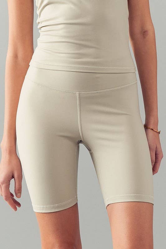 Urban Daizy High-Waisted Compression Bike Shorts Black Athletic Shorts - Women's (UDZ-PT-00163) – alternate view 2