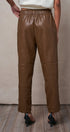 Faux Leather Drawstring Jogger Pants in BROWN - Women's Casual Pants | Urban Daizy