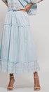 Urban Daizy Laced Eyelet Tiered Midi Skirt Lt-Blue Skirt - Women's (UDZ-SK-00108) – alternate view 25