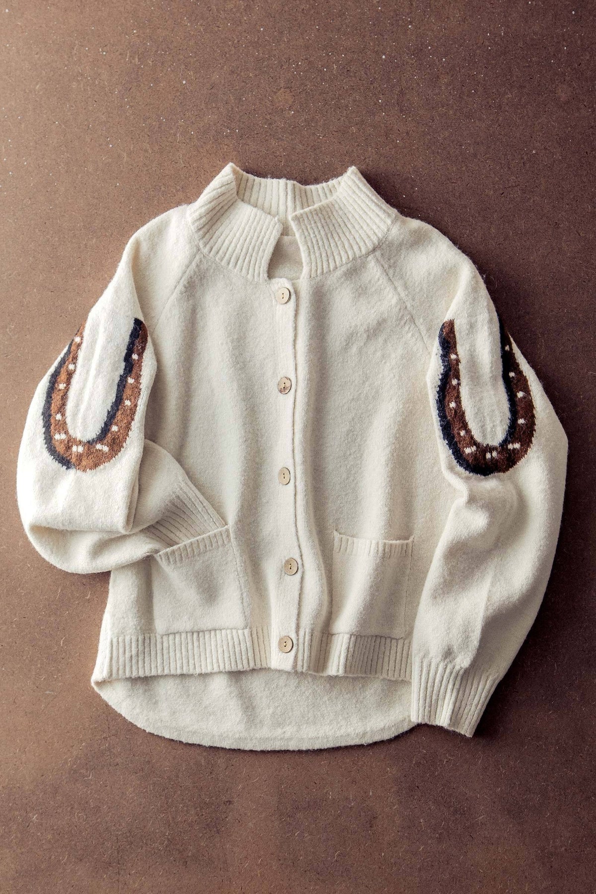 Western Horse Intarsia Cardigan