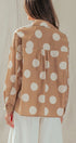 Polka Dot Button Shirt in TAUPE - Women's Tops | Urban Daizy