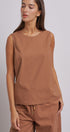 Minimal Muse Linen Sleeveless Top in BROWN - Women's Fashion | Urban Daizy