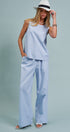 Minimal Muse Linen Sleeveless Top in LT BLUE - Women's Fashion | Urban Daizy