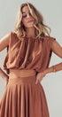Boho Desert Drape Sleeveless Blouse - Women's Tops | Urban Daizy