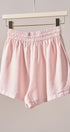 Sun Washed Chambray Shorts in PINK DUST - Women's Pants | Urban Daizy