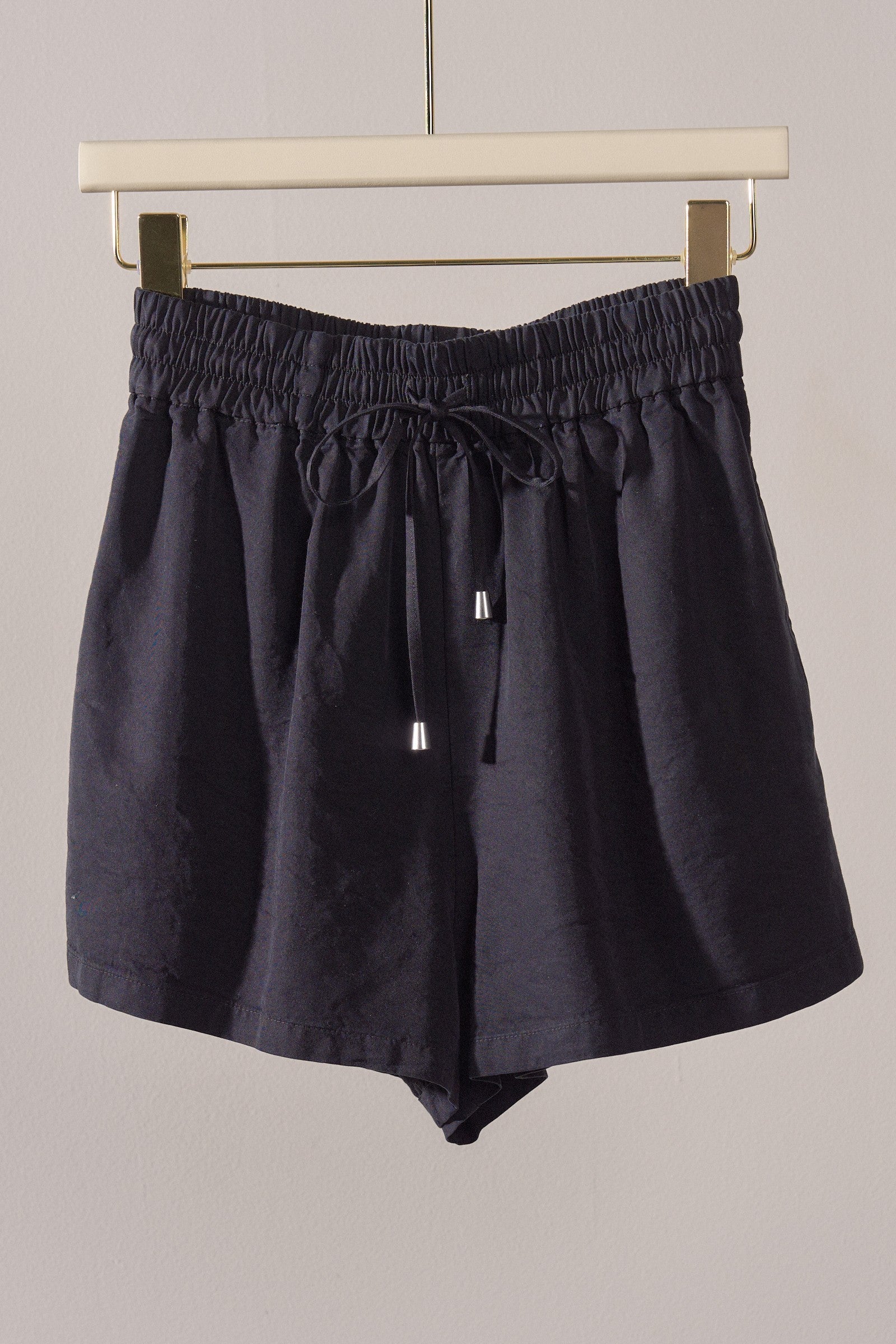 Sun Washed Chambray Shorts in BLACK - Women's Pants | Urban Daizy