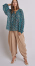 Bohemian Muse Floral Blouse in GREEN MULTI - Women's Pants | Urban Daizy