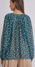 Bohemian Muse Floral Blouse in GREEN MULTI - Women's Pants | Urban Daizy