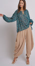 Bohemian Muse Floral Blouse in GREEN MULTI - Women's Pants | Urban Daizy