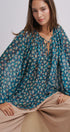 Bohemian Muse Floral Blouse in GREEN MULTI - Women's Pants | Urban Daizy