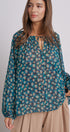 Bohemian Muse Floral Blouse in GREEN MULTI - Women's Pants | Urban Daizy