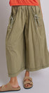 Easy Motion Wide-Leg Pants  in OLIVE - Women's Pants | Urban Daizy