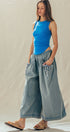 Easy Motion Wide-Leg Pants  in BLUE - Women's Pants | Urban Daizy