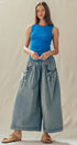 Easy Motion Wide-Leg Pants  in BLUE - Women's Pants | Urban Daizy