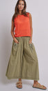 Easy Motion Wide-Leg Pants  in OLIVE - Women's Pants | Urban Daizy