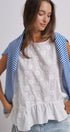 Daisy Whisper Sleeveless Ruffle Top in WHITE - Women's Tops | Urban Daizy