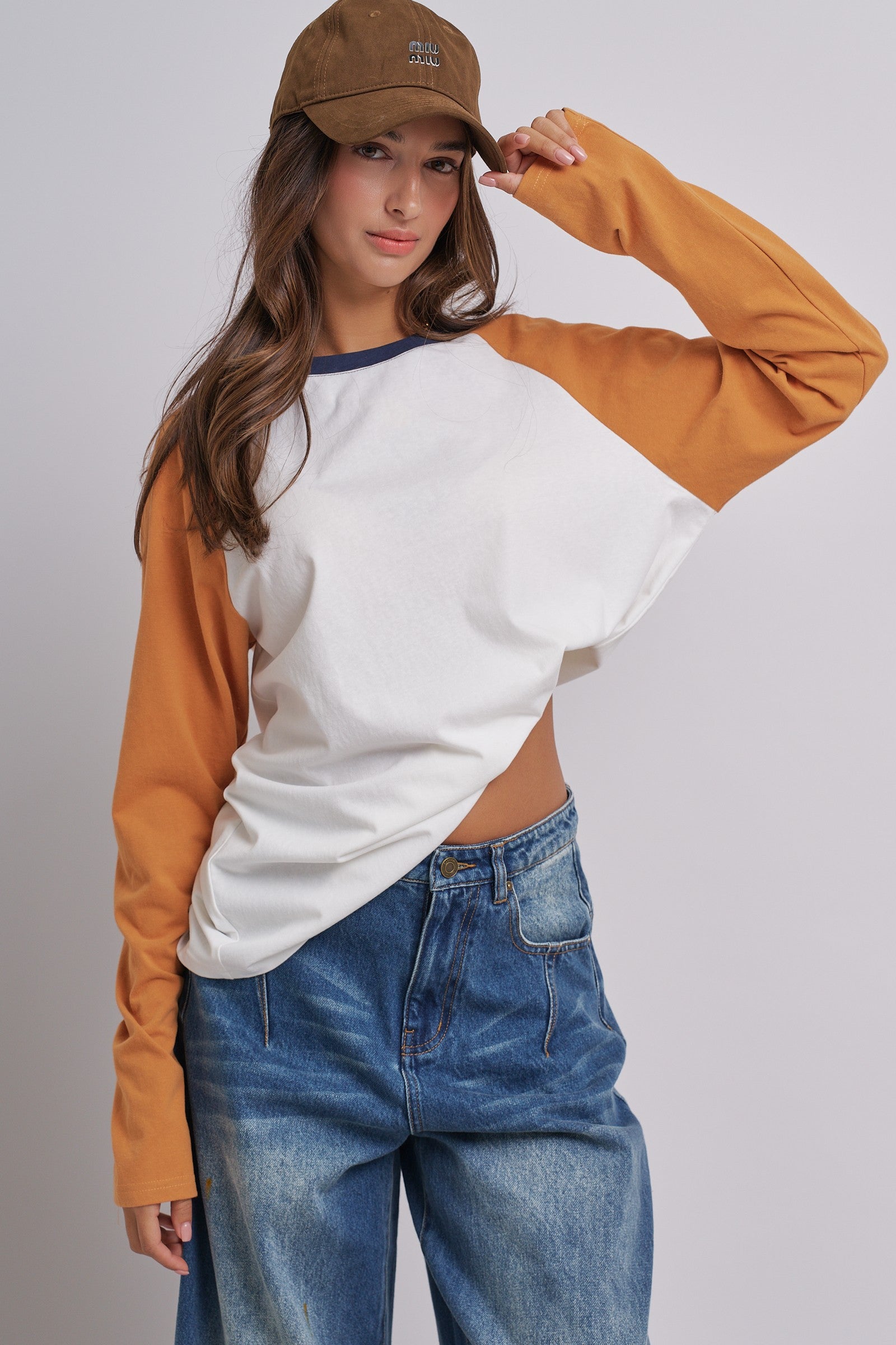 All-Star Vintage Baseball Tee in ORANGE - Women's Tops | Urban Daizy