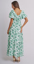 Willow Bloom Tie-Waist Dress in GREEN MULTI - Women's Dresses | Urban Daizy