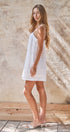 Sunlight Ease Air Slip Linen Mini Dress in WHITE - Women's Dresses | Urban Daizy