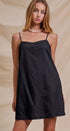 Sunlight Ease Air Slip Linen Mini Dress in BLACK - Women's Dresses | Urban Daizy