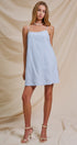 Sunlight Ease Air Slip Linen Mini Dress in LT BLUE - Women's Dresses | Urban Daizy
