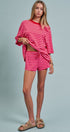Laid Back Weekend Stripe Tee in RED PINK - Women's Tops | Urban Daizy
