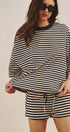 Laid Back Weekend Stripe Tee in IVORY NAVY - Women's Tops | Urban Daizy