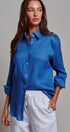 Classic Chic Button-Down Shirt in BLUE - Women's Tops | Urban Daizy